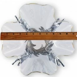 Arthur Court Equestrian 11" Acrylic Bowl With Horse Stand Equestrian Decor