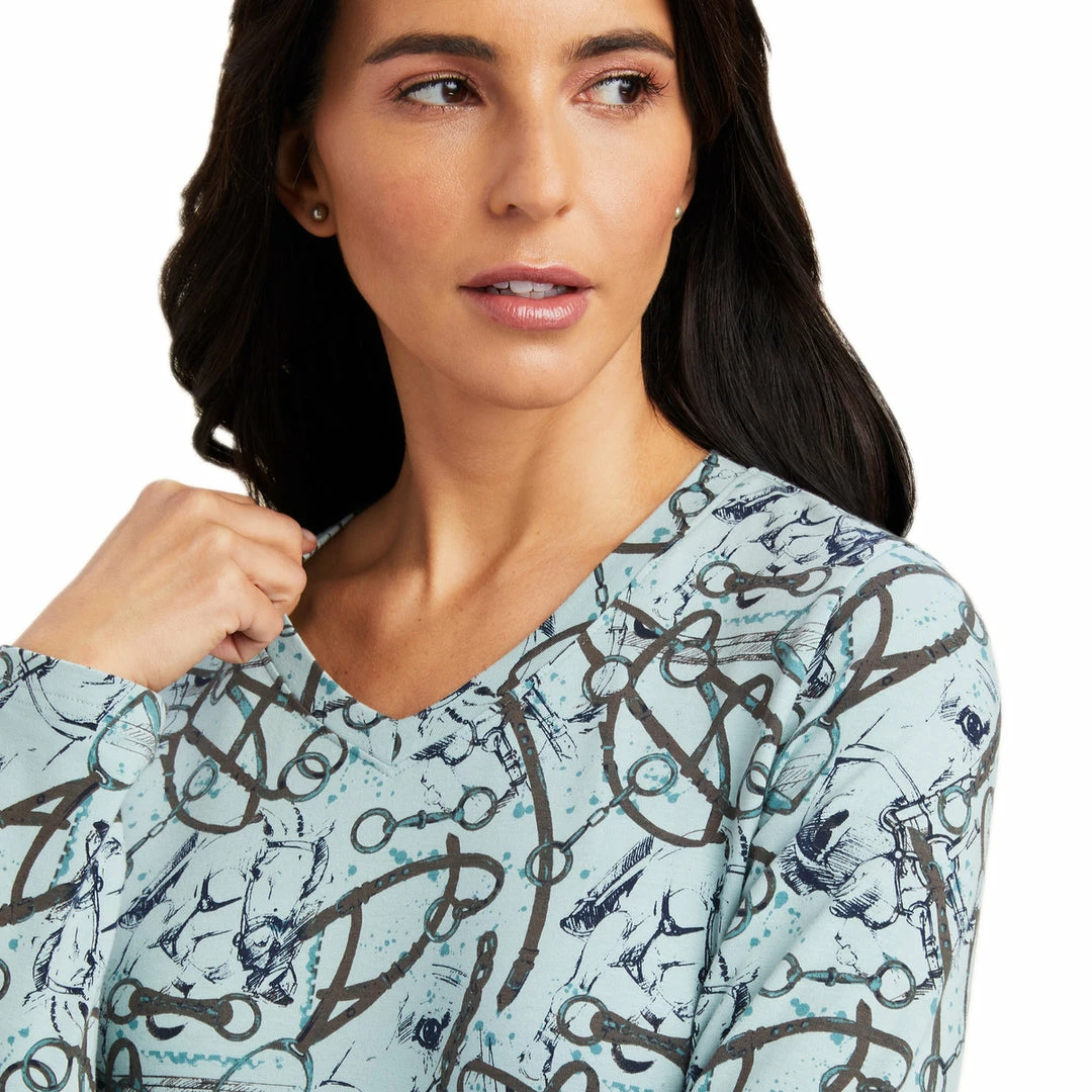 Promo ๐ Ariat ๐ฉ Women's Melange Print Long Sleeve ๐ Shirt โจ 5 Ariat Women's Melange Print Long Sleeve Shirt