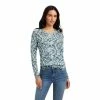 Promo ๐ Ariat ๐ฉ Women's Melange Print Long Sleeve ๐ Shirt โจ 1 Ariat Women's Melange Print Long Sleeve Shirt