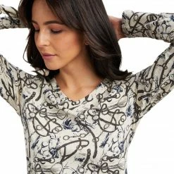 Promo ๐ Ariat ๐ฉ Women's Melange Print Long Sleeve ๐ Shirt โจ 13 Ariat Women's Melange Print Long Sleeve Shirt