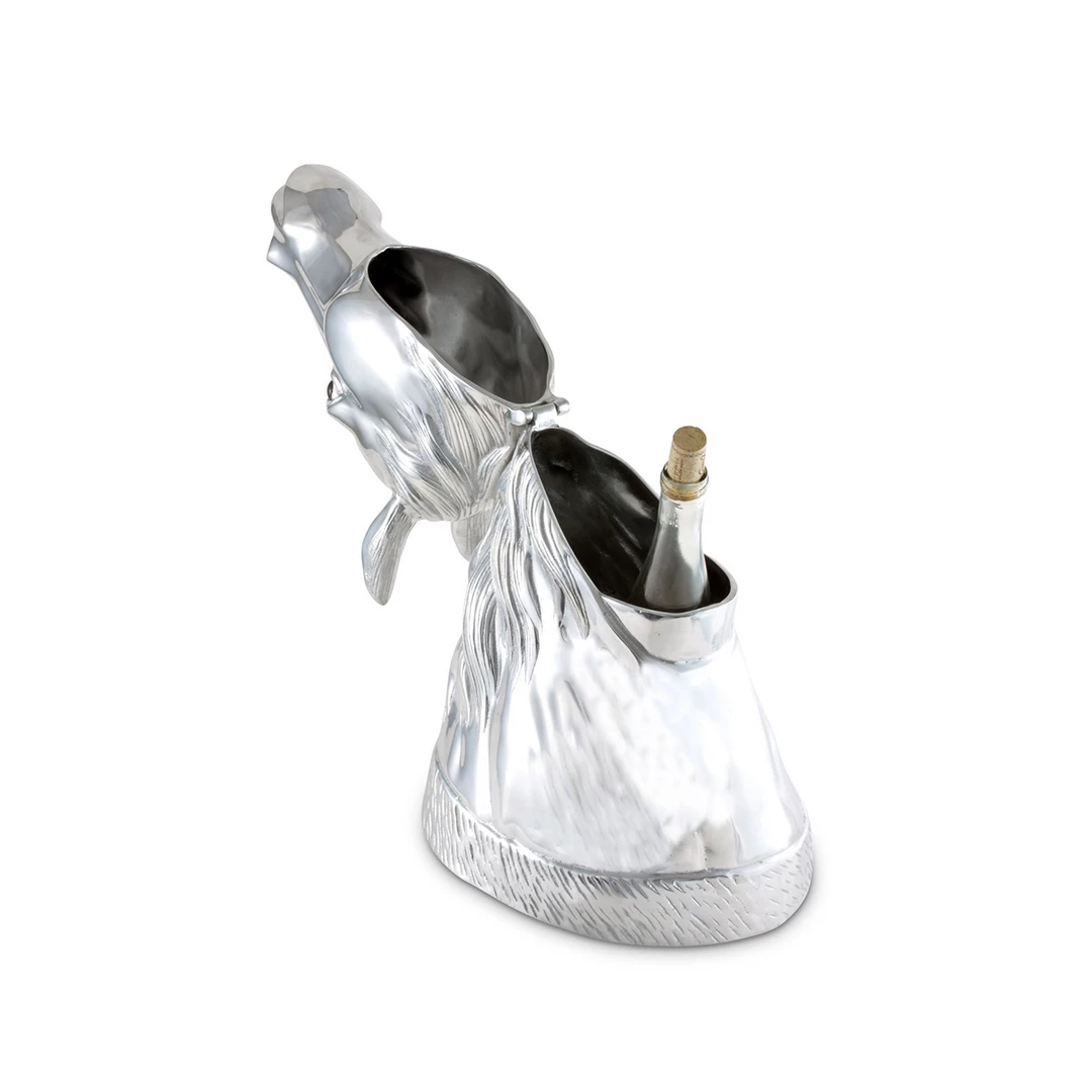 Cheap 🤩 Arthur Court Horse Head Ice / Wine Bucket Equestrian Decor 😉 5 Arthur Court Horse Head Ice / Wine Bucket Equestrian Decor