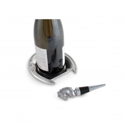 Cheap ⌛ Arthur Court Equestrian Coaster/Wine Stopper Set - Horseshoe ⌛ 6 Arthur Court Equestrian Coaster/Wine Stopper Set - Horseshoe