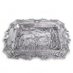 Equestrian Decor Arthur Court Grazing Horses Parlor Tray