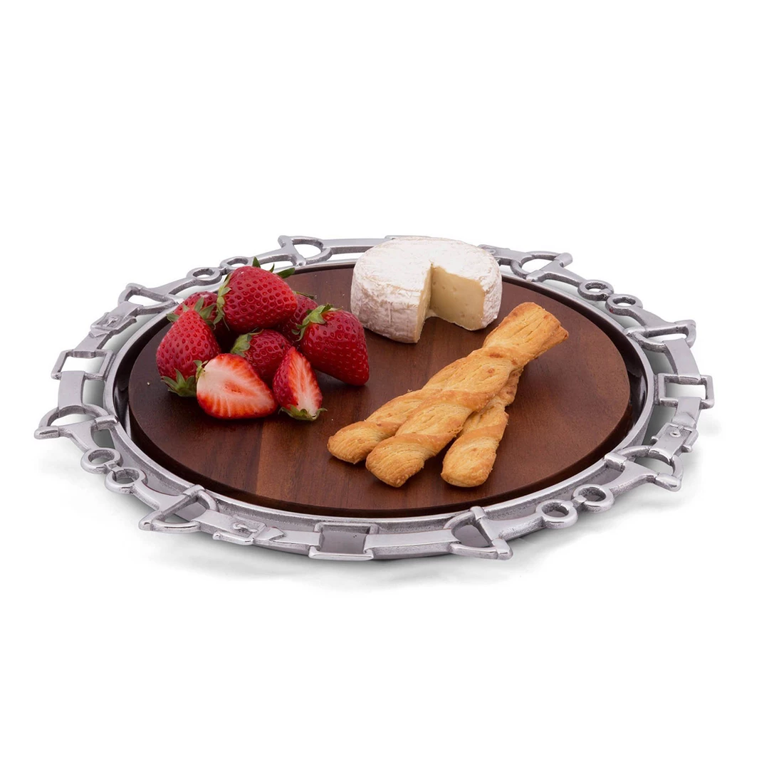 Promo 👍 Arthur Court 10" Equestrian Wood Cheese Board 😉 4 Arthur Court 10" Equestrian Wood Cheese Board