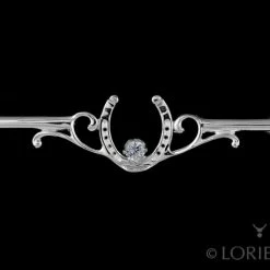 Designs By Loriece Loriece Horseshoe Stock Tie Pin Equestrian Accessories