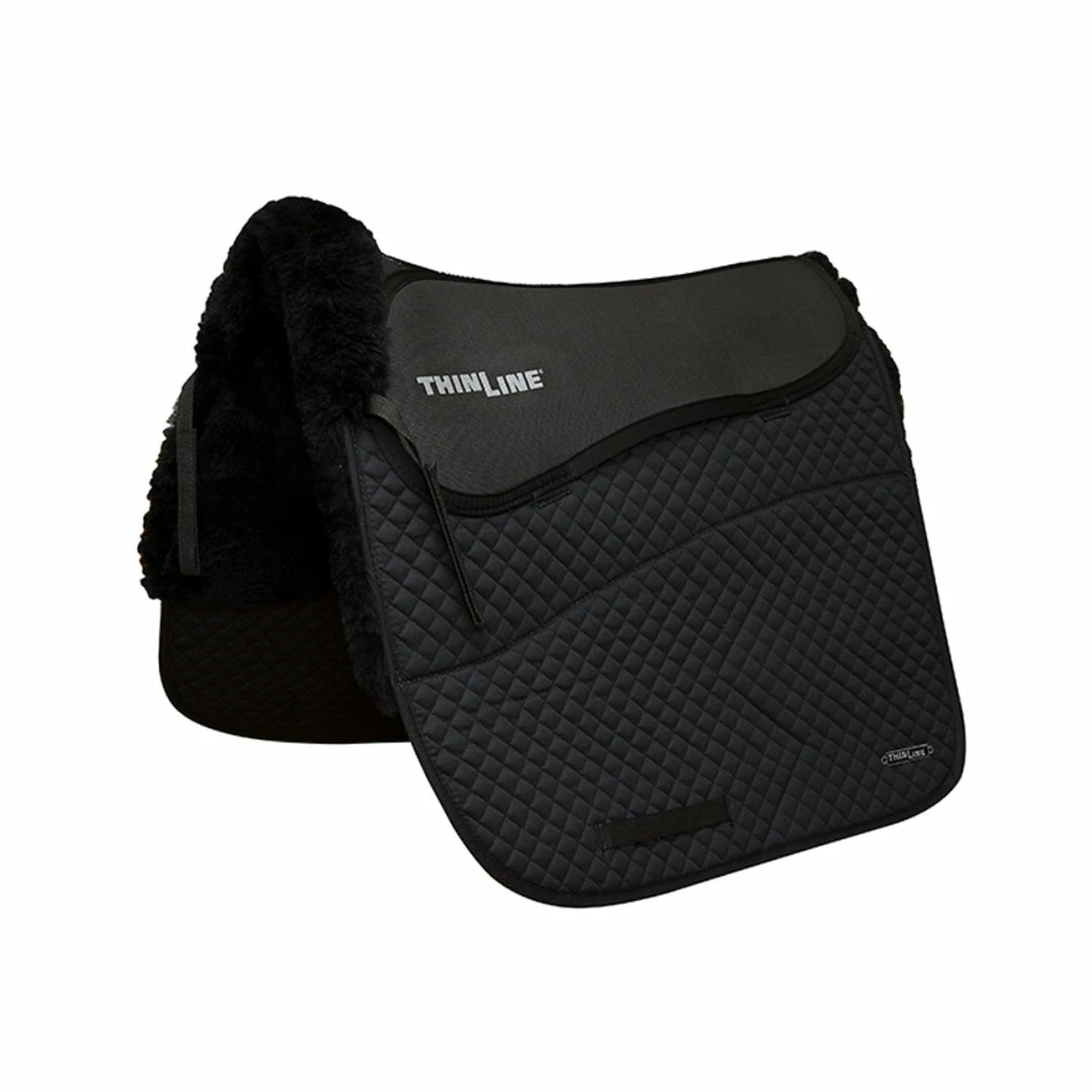 Hot Sale ⭐ ThinLine Woven Wool Square 👗 Dressage Saddle Pad Saddle Pads & Fittings 🎉 4 ThinLine Woven Wool Square Dressage Saddle Pad Saddle Pads & Fittings
