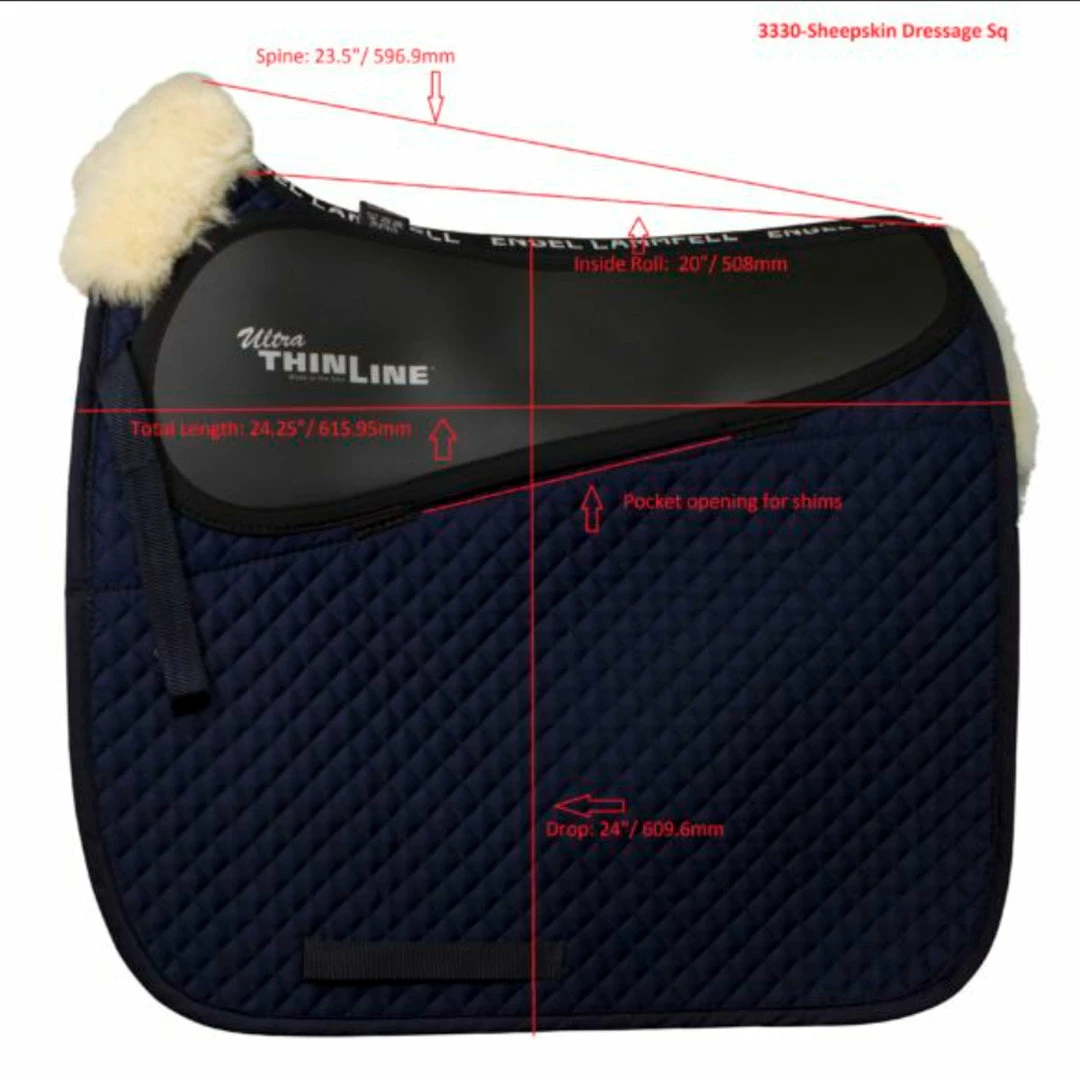 Hot Sale ⭐ ThinLine Woven Wool Square 👗 Dressage Saddle Pad Saddle Pads & Fittings 🎉 6 ThinLine Woven Wool Square Dressage Saddle Pad Saddle Pads & Fittings