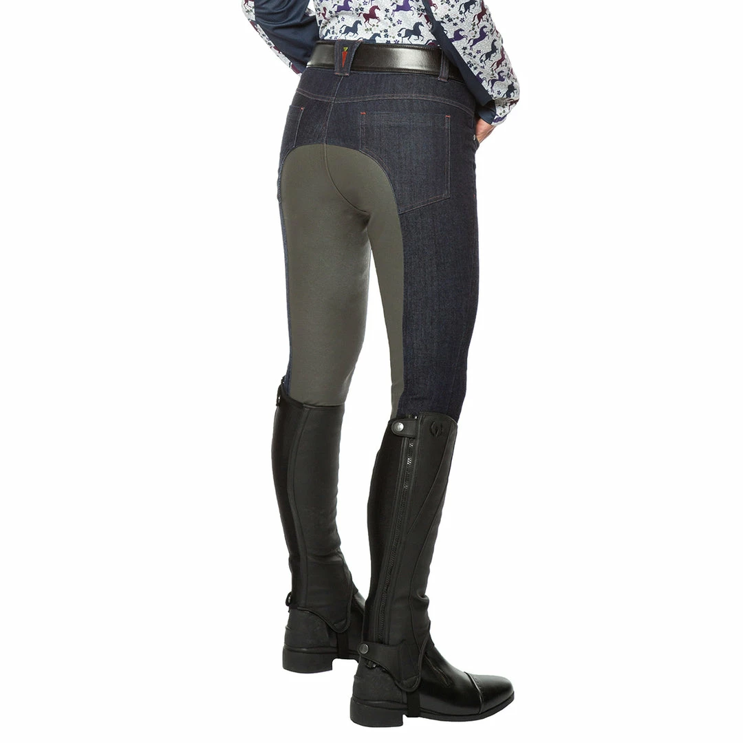Brand new 👍 Kerrits 👩 Women's Stretch Denim Full Seat Breech Breeches 😍 6 Kerrits Women's Stretch Denim Full Seat Breech Breeches