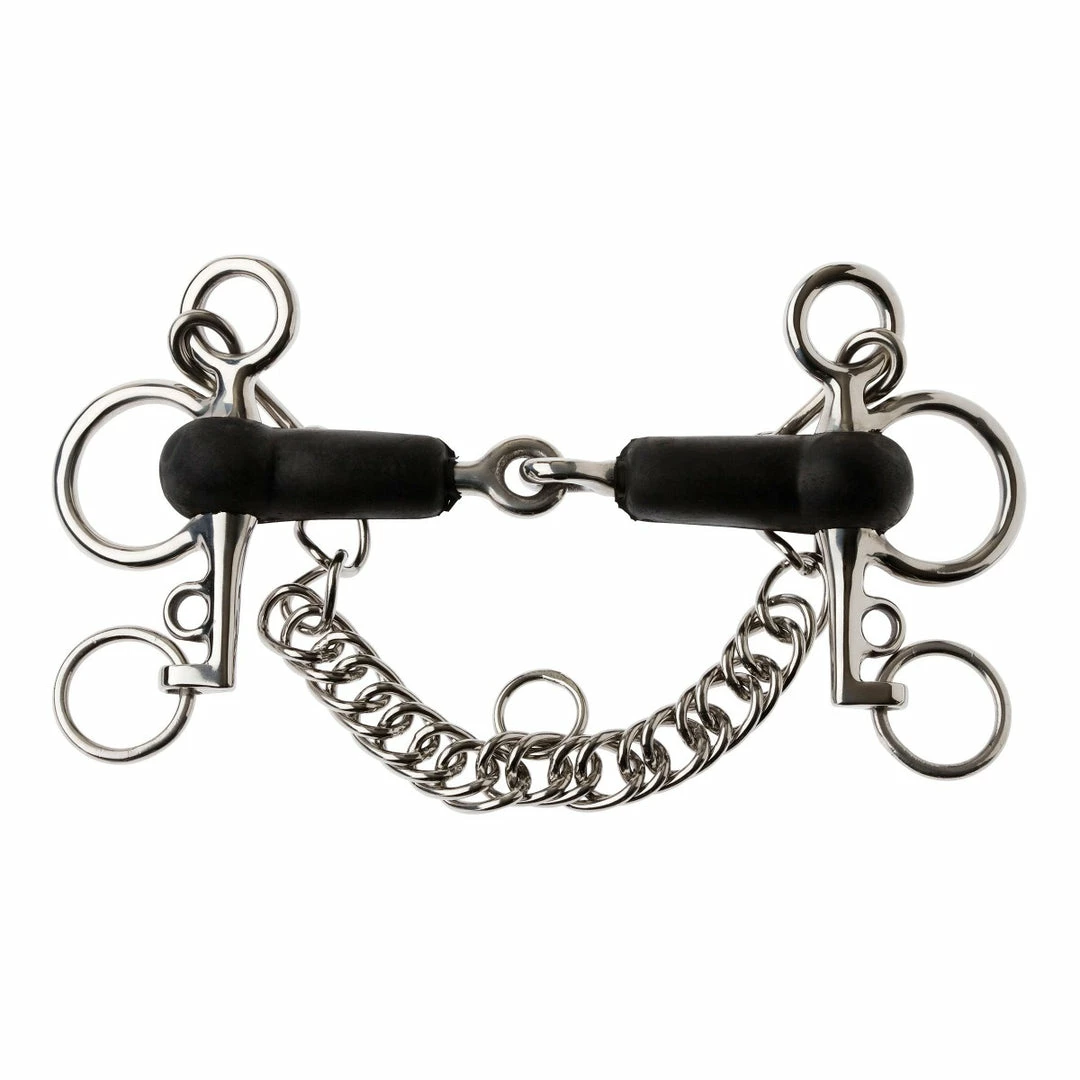 Wholesale 💯 Weatherbeeta Korsteel Rubber Jointed Tom Thumb Pelham Bit Horse Bits 🥰 3 Weatherbeeta Korsteel Rubber Jointed Tom Thumb Pelham Bit Horse Bits