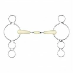 English Riding Supply Happy Mouth 3-Ring Double Jointed Mouth Gag Bit