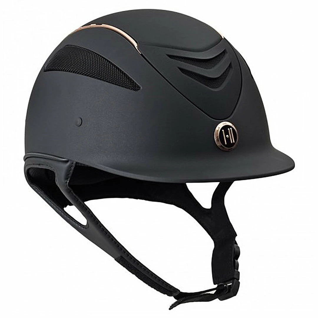 Brand new 👏 English Riding Supply One K Defender Rose Gold Stripe Helmet 🥰 3 English Riding Supply One K Defender Rose Gold Stripe Helmet