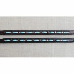 English Bridles Red Barn By KL Select Blue Bead Browband