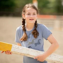 Budget 🔔 Kerrits Kids Playful Ponies Tee Children's Tops 💯 23 Kerrits Kids Playful Ponies Tee Children's Tops