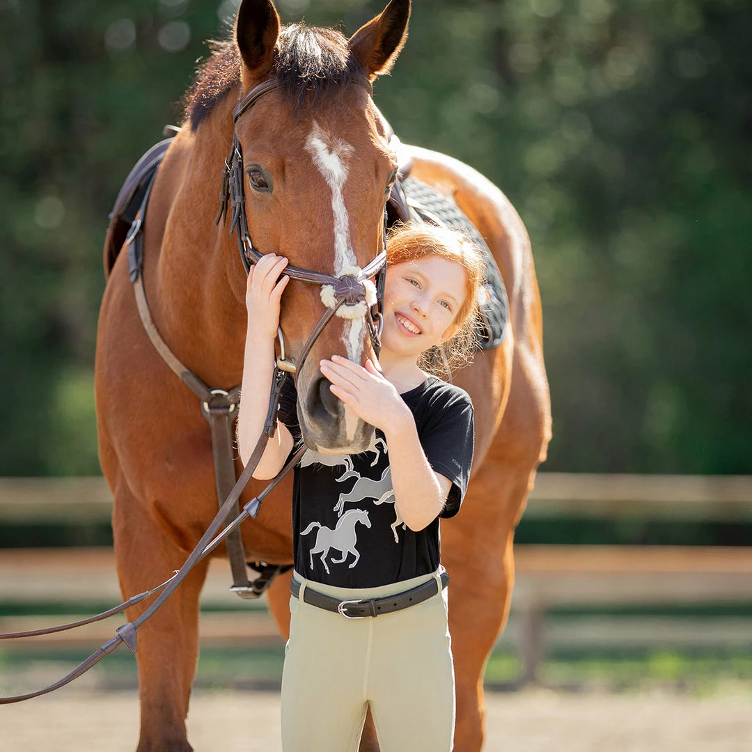 Budget 🔔 Kerrits Kids Playful Ponies Tee Children's Tops 💯 5 Kerrits Kids Playful Ponies Tee Children's Tops