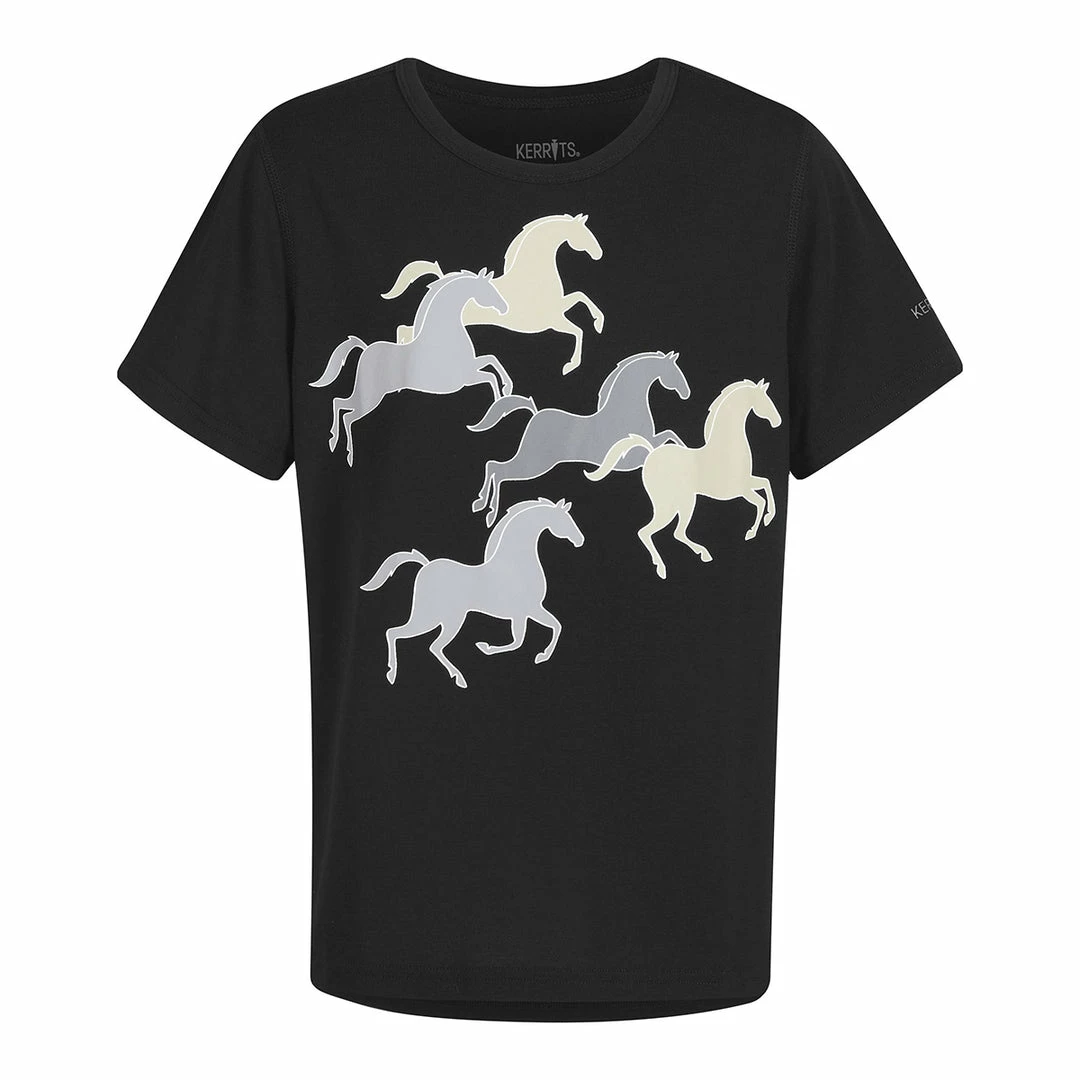 Budget 🔔 Kerrits Kids Playful Ponies Tee Children's Tops 💯 3 Kerrits Kids Playful Ponies Tee Children's Tops
