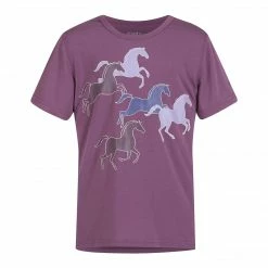 Budget 🔔 Kerrits Kids Playful Ponies Tee Children's Tops 💯 16 Kerrits Kids Playful Ponies Tee Children's Tops