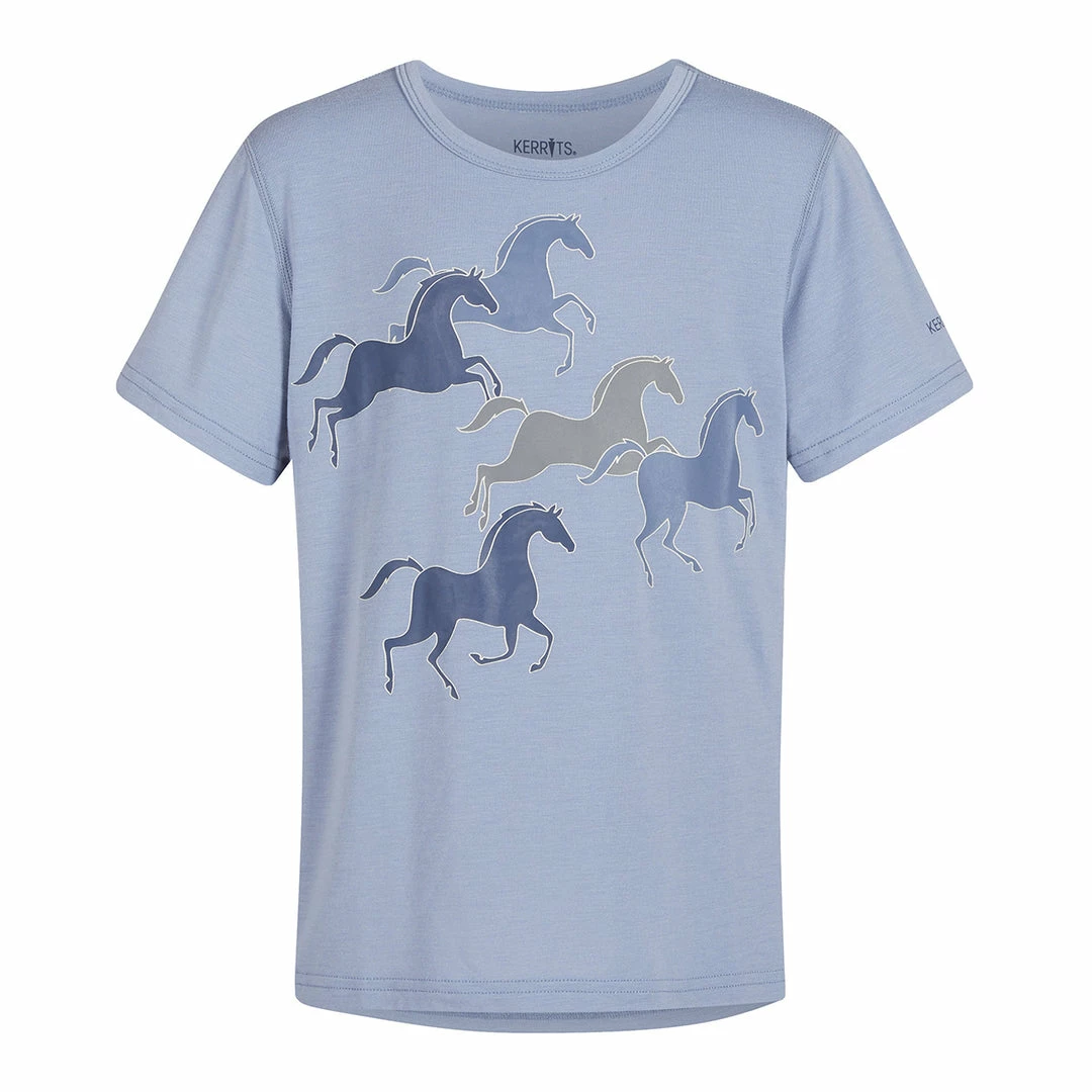 Budget 🔔 Kerrits Kids Playful Ponies Tee Children's Tops 💯 9 Kerrits Kids Playful Ponies Tee Children's Tops