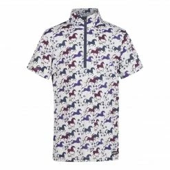 Outlet ✨ Kerrits Kids Aire Ice Fil Short Sleeve 👚 Shirt Print Children's Tops 🔥 10 Kerrits Kids Aire Ice Fil Short Sleeve Shirt Print Children's Tops