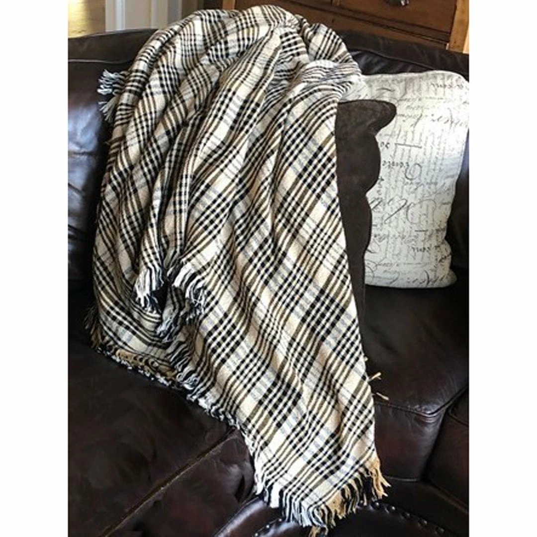 Wholesale 💯 Jacks Mfg 5/A Baker Plaid Afghan 🥰 3 Jacks Mfg 5/A Baker Plaid Afghan
