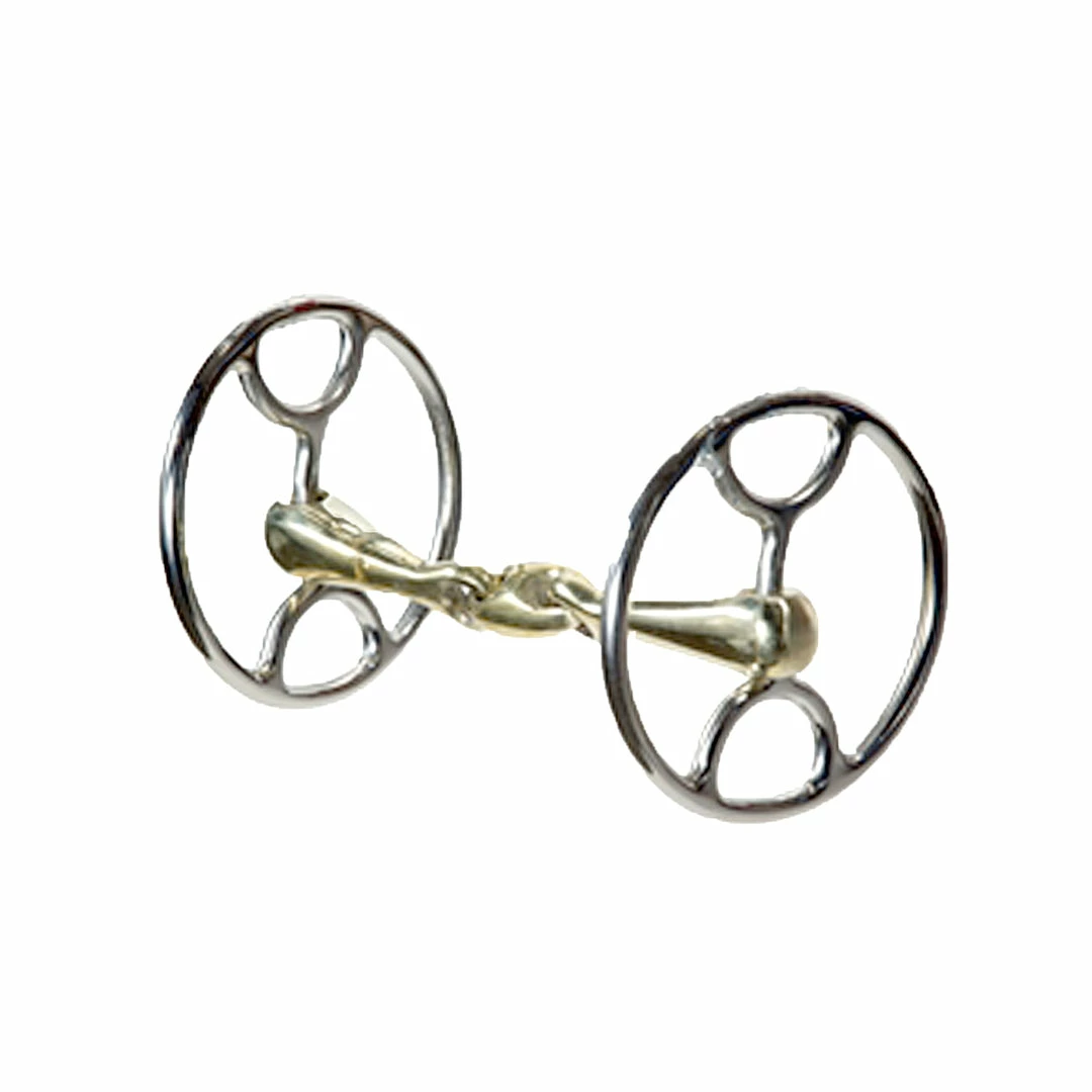 Cheap 🥰 Nunn Finer Oval Link Double Jointed Cartwheel Horse Bits 🌟 3 Nunn Finer Oval Link Double Jointed Cartwheel Horse Bits