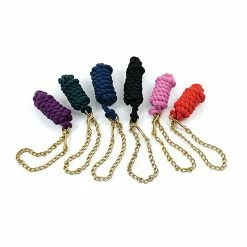 Shires Equestrian Products Cotton Lead Rope With Chain Halters & Leads