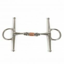 Partrade Horse Bits Metalab Double Jointed With Copper Roller Full Cheek