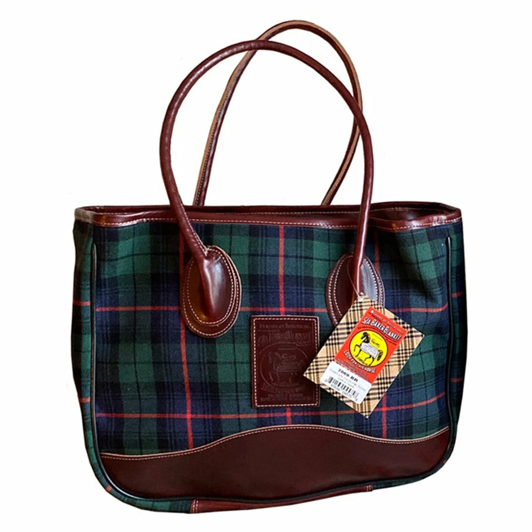 New 🌟 Jacks Mfg 5/A Baker Tartan Plaid Taylor Tote Equestrian Bags & Luggage ❤️ 3 Jacks Mfg 5/A Baker Tartan Plaid Taylor Tote Equestrian Bags & Luggage