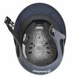 Samshield Custom Miss Shield Blue Alcantara Helmet