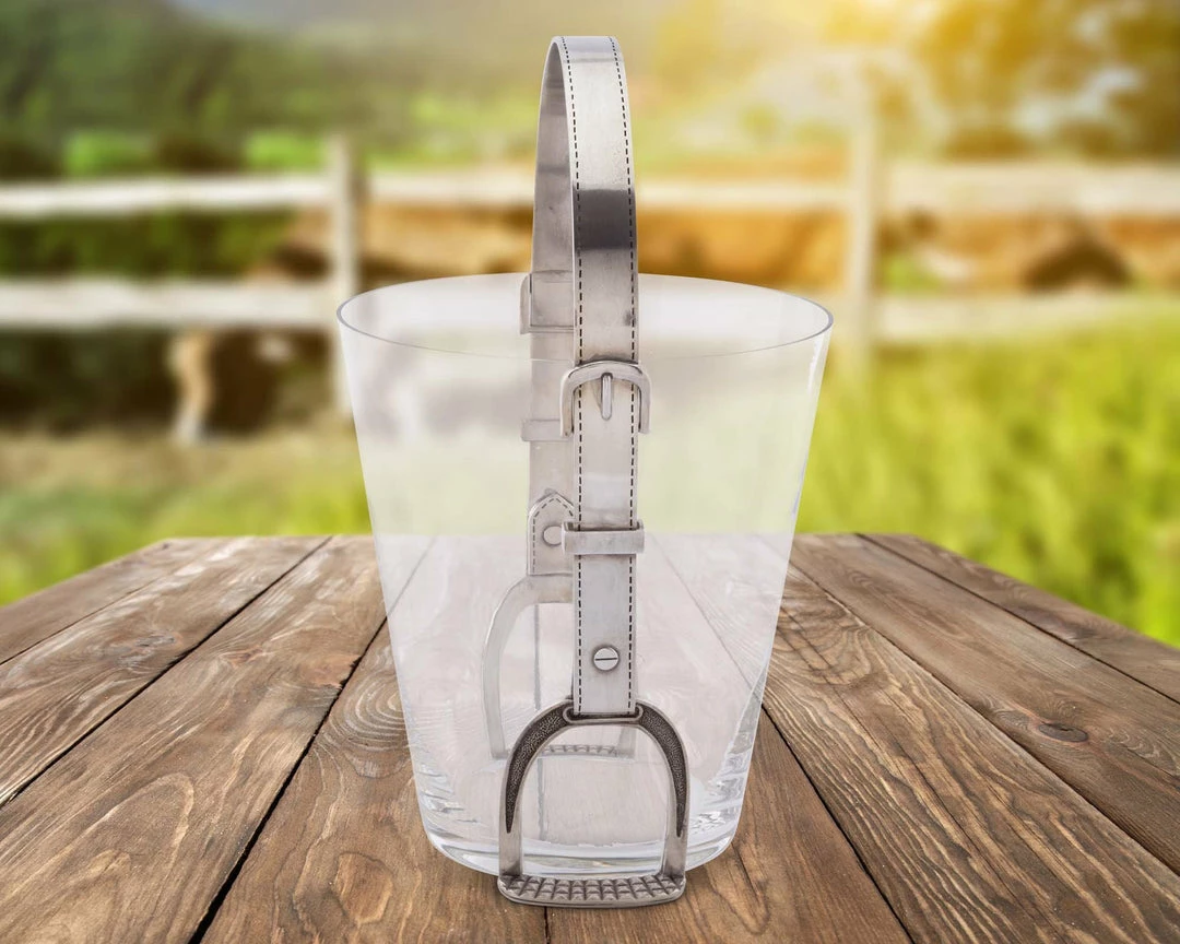 Best Pirce 🥰 Equestrian Decor Arthur Court Stirrup Ice Bucket ⭐ 4 Equestrian Decor Arthur Court Stirrup Ice Bucket