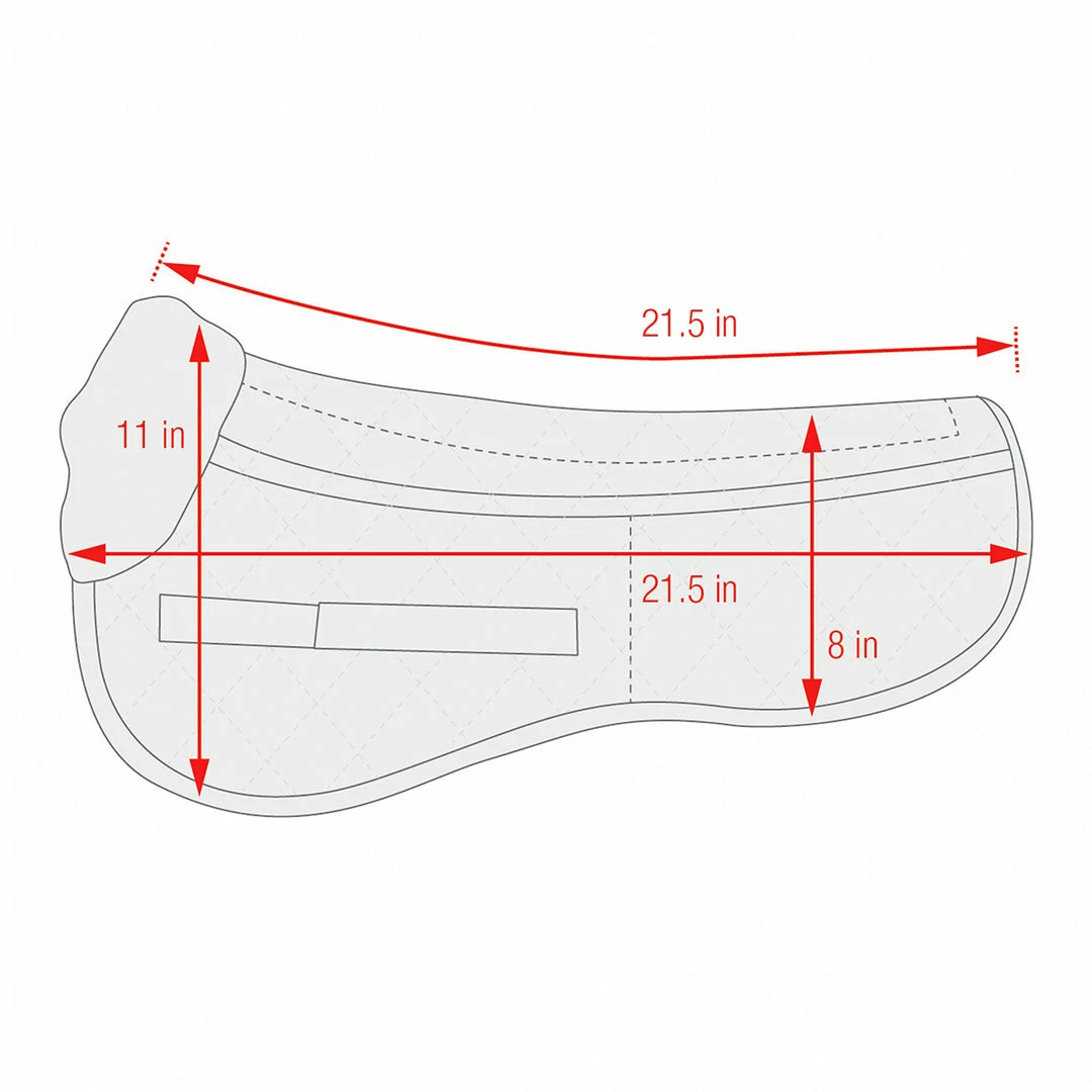 Wholesale 🧨 Equine Comfort Products ECP Wool Correction Half Pad 🥰 4 Equine Comfort Products ECP Wool Correction Half Pad