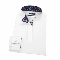 Essex Classics Girls "Seahorsin' Around" Talent Yarn Wrap Collar Long Sleeve Show Shirt Show Shirts