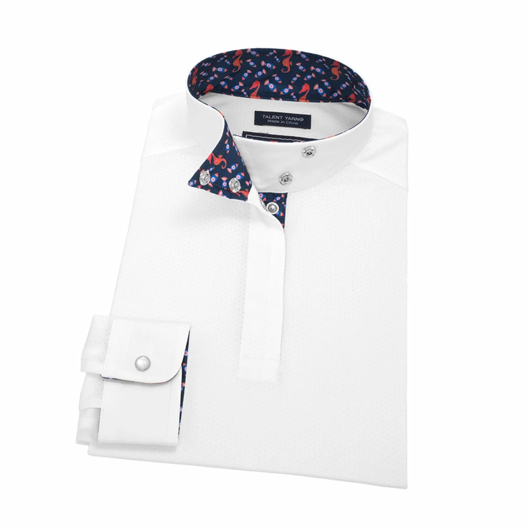 Coupon ๐ฏ Essex Classics ๐ง Girls "Seahorsin' Around" Talent Yarn Wrap Collar Long Sleeve Show ๐ Shirt Show ๐ Shirts ๐งจ 3 Essex Classics Girls "Seahorsin' Around" Talent Yarn Wrap Collar Long Sleeve Show Shirt Show Shirts