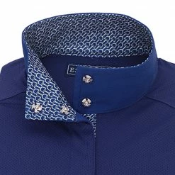 Essex Classics Blue Stirrup Ladies “Dusk” Navy Jumper Performance Show Shirt Show Shirts
