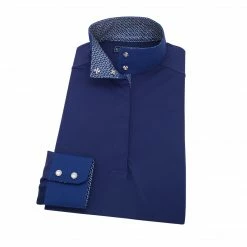 Essex Classics Blue Stirrup Ladies โDuskโ Navy Jumper Performance Show Shirt Show Shirts