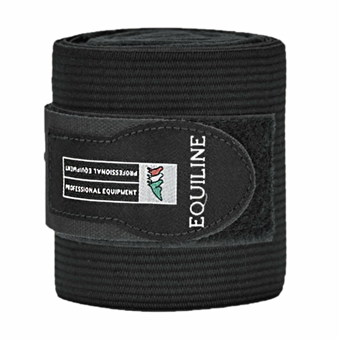 Hot Sale 🔔 Equiline Fleece And Elastic Work Bandage Set Horse 🥾 Boots & Wraps 💯 4 Equiline Fleece And Elastic Work Bandage Set Horse Boots & Wraps