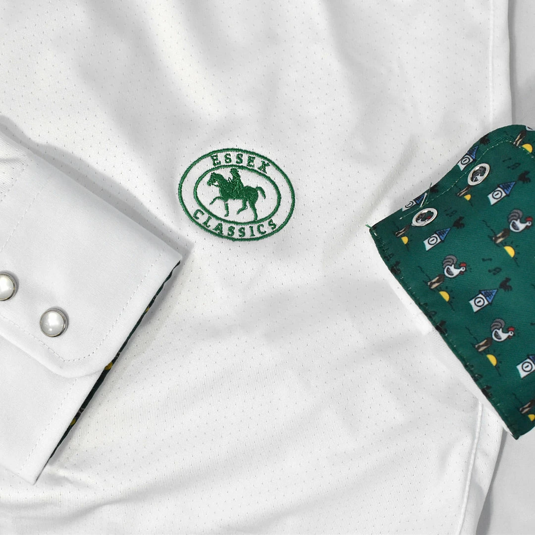 Brand new โ Essex Classics Ladies "Cock-a-Doodle-Do" Talent Yarn Straight Collar Long Sleeve Show ๐ Shirt ๐ 9 Essex Classics Ladies "Cock-a-Doodle-Do" Talent Yarn Straight Collar Long Sleeve Show Shirt