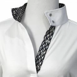 Show Shirts Essex Classics Girls "Horses" Talent Yarn Wrap Collar Short Sleeve Show Shirt