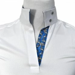 Essex Classics Girls "Lions" Talent Yarn Wrap Collar Long Sleeve Show Shirt