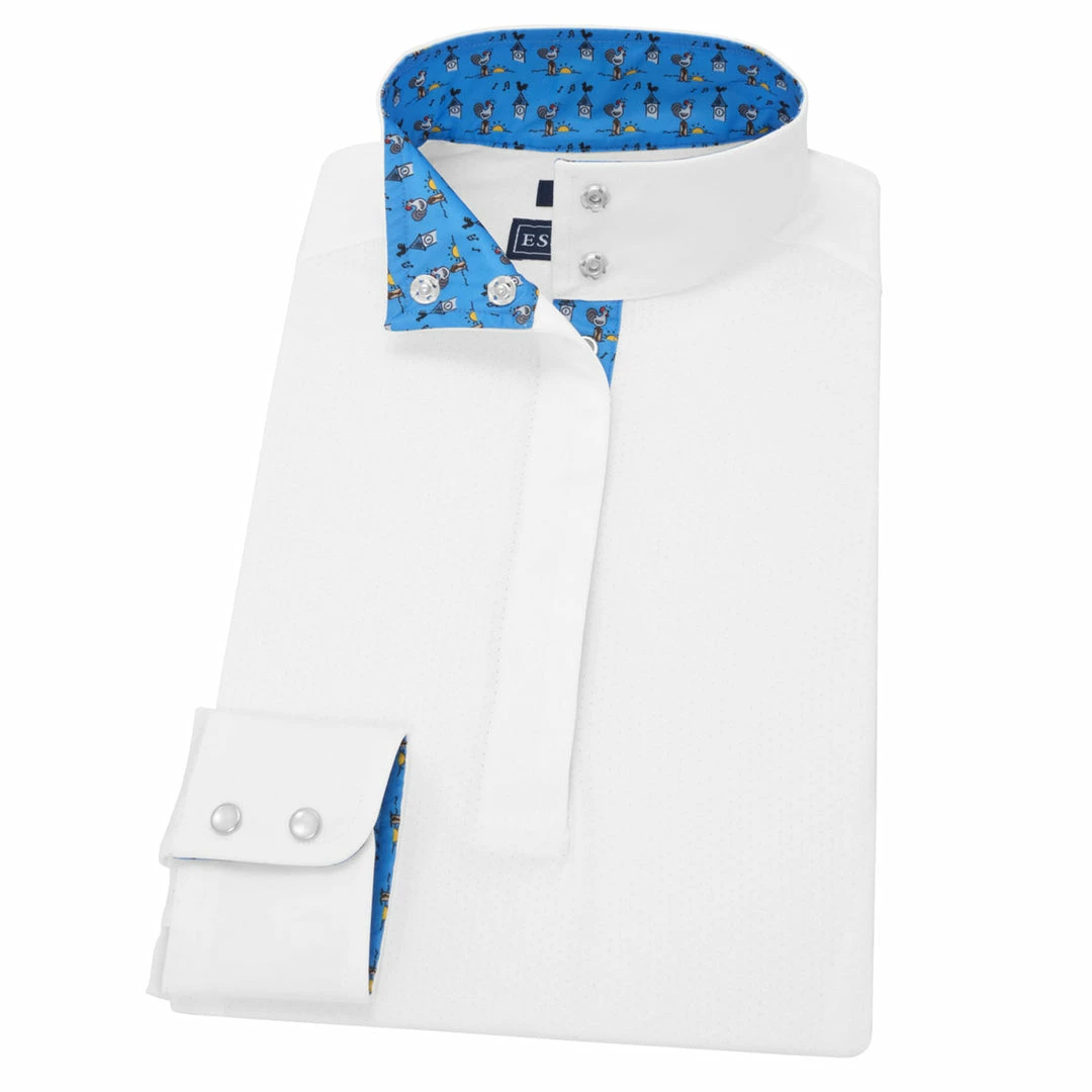 Brand new โ Essex Classics Ladies "Cock-a-Doodle-Do" Talent Yarn Straight Collar Long Sleeve Show ๐ Shirt ๐ 3 Essex Classics Ladies "Cock-a-Doodle-Do" Talent Yarn Straight Collar Long Sleeve Show Shirt