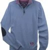 Sweaters Essex Classics “Trey” Quarter-Zip Sweater "Peeps" Light Denim
