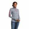 Ariat Women's Gridwork 1/4 Zip Long Sleeve Baselayer-Sale