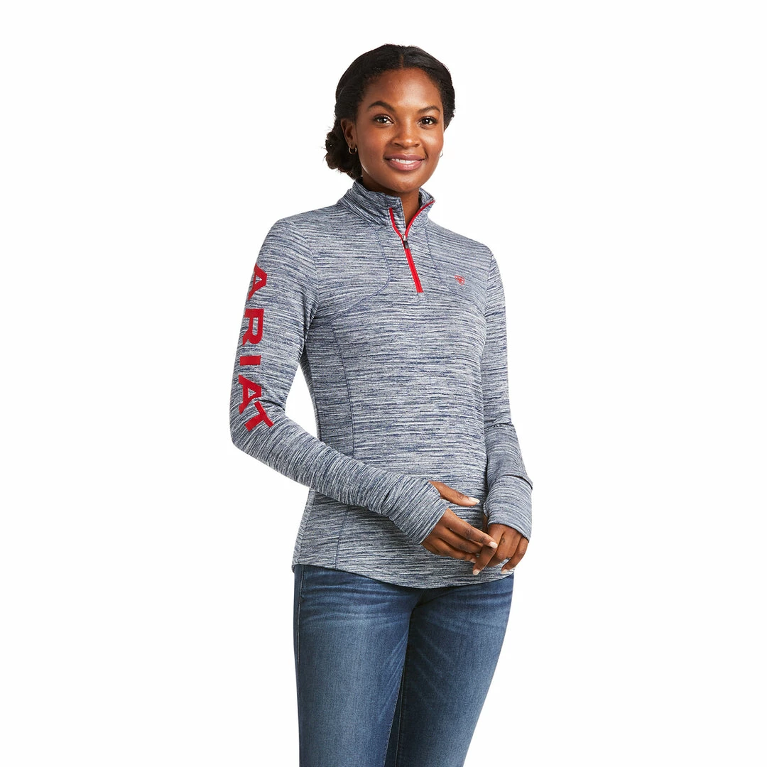 Promo ✨ Ariat 👩 Women's Gridwork 1/4 Zip Long Sleeve Baselayer-Sale ✔️ 3 Ariat Women's Gridwork 1/4 Zip Long Sleeve Baselayer-Sale