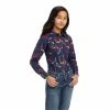 Flash Sale 💯 Ariat Girl's Youth R.E.A.L Rose Snap Long Sleeve 👕 Shirt 😉 1 Ariat Girl's Youth R.E.A.L Rose Snap Long Sleeve Shirt