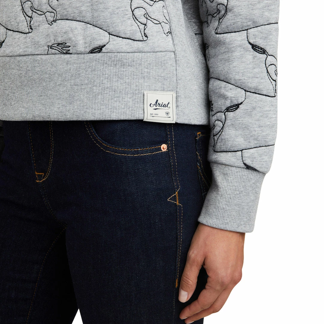 Deals 🤩 Ariat 👩 Women's Contour Equine Crew Sweatshirt ✔️ 5 Ariat Women's Contour Equine Crew Sweatshirt