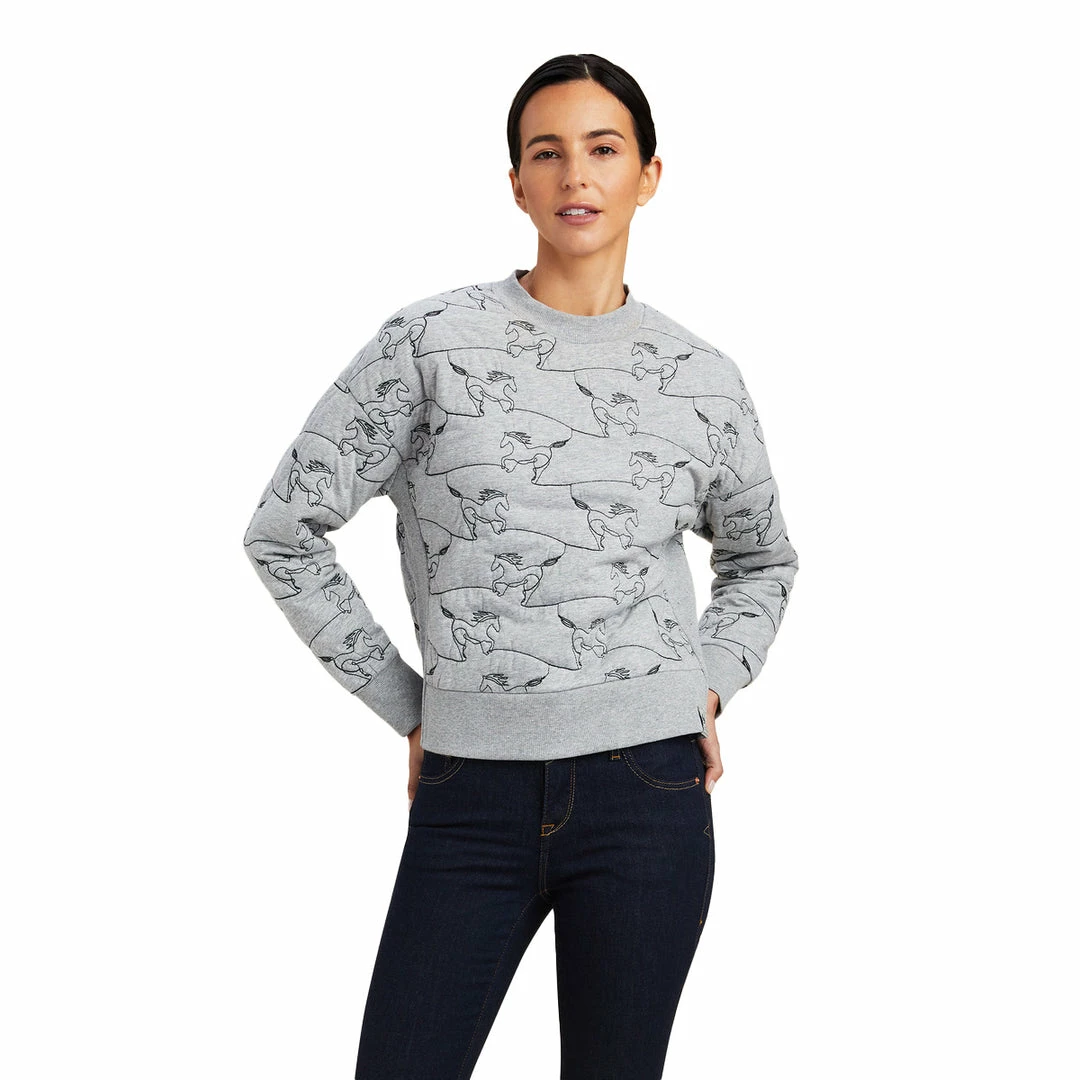 Deals 🤩 Ariat 👩 Women's Contour Equine Crew Sweatshirt ✔️ 3 Ariat Women's Contour Equine Crew Sweatshirt