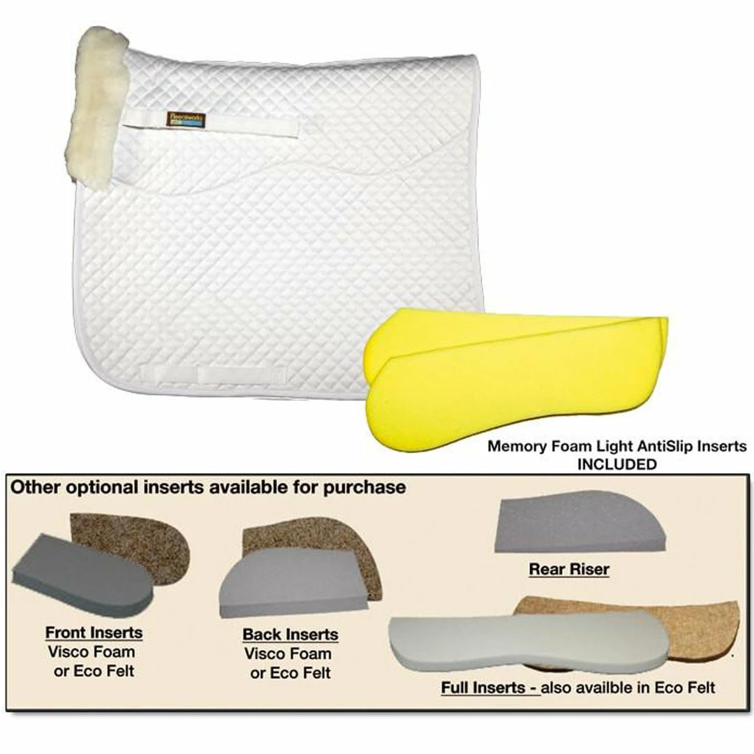 Best Pirce β¨ Fleeceworks Therawool Quilted π Dressage Square Pad - Perfect Balance Technology Saddle Pads & Fittings π 4 Fleeceworks Therawool Quilted Dressage Square Pad - Perfect Balance Technology Saddle Pads & Fittings