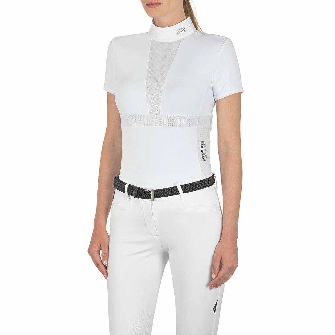 Best Pirce 😍 Equiline ChrissieC 👩 Women's Perforated Show 👕 Shirt 🥰 3 Equiline ChrissieC Women's Perforated Show Shirt