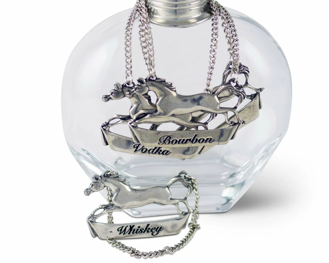 Coupon 😀 Arthur Court Pewter Galloping Steed Decanter Tags Equestrian Decor 🎉 3 Arthur Court Pewter Galloping Steed Decanter Tags Equestrian Decor