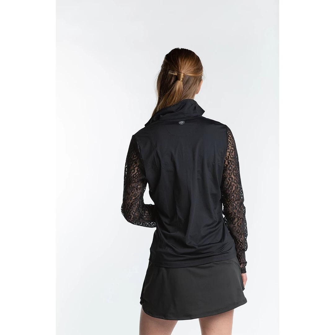 Hot Sale 😍 Hannah Childs 👩 Women's Mariah Long Sleeve Zip Polo 👚 Shirts & Tops ⭐ 6 Hannah Childs Women's Mariah Long Sleeve Zip Polo Shirts & Tops