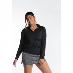 Hannah Childs Women's Naomi Long Sleeve Zip Top Shirts & Tops